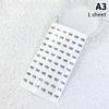 1/4Sheets Waterproof Laser Number Label Stickers For Diy Craft Self Adhesive Nail Polish Lipstick Color Number Tags Sticker