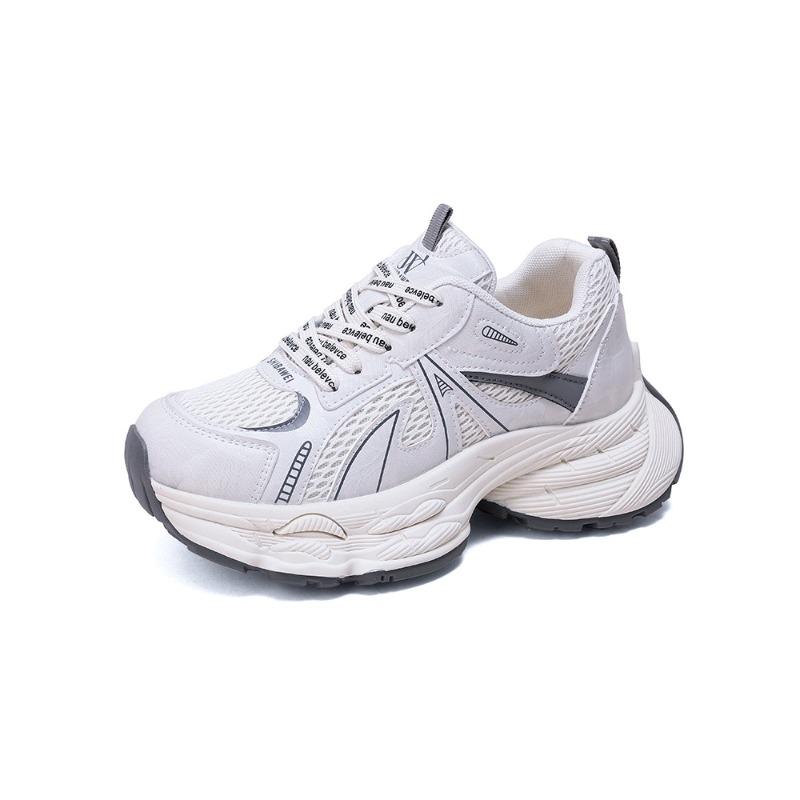 Daddy shoes women s new spring women s shoes small thick-soled students thick-soled casual versatile sports shoes 40 бежевый