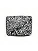 YSL Makeup Bag, Featuring a Zebra Print Design and Zipper Closure, Suitable for Everyday Use, Work, Travel, and School.