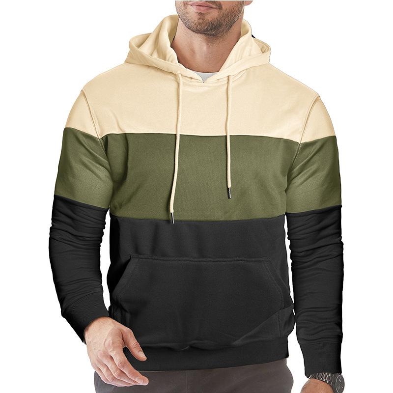 Autumn Winter Men's Sweatshirt Long Sleeve Casual Sports Contrasting Hoodie Man Hooded Sweatshirts Streetwear Jogging Tops