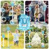 Bubble Machine with Music Light Adjustable Height 3-in-1 Outdoor Party Blower for Weddings Birthdays Camping Rechargeable Fun Toy for Kids
