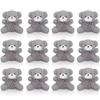 12 stk. Bjørne Baby Shower Gaver Til Gæster Mini Legetøjsbjørn Nøgleringe Takke-Tags Organzapose Baby Shower Gaver Fødselsdagsfester