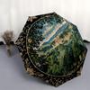 Renaissance Castle Scene Decorative PlateUmbrella with Cute Design,Portable 3-Fold Compact Umbrella for Men&Women,Valentine's Day Mother's D