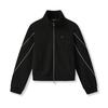 Fila White Trendy Casual Cool Versatile Short Collar Warm Knitted Jacket Women Jacket F11W533503F-BK