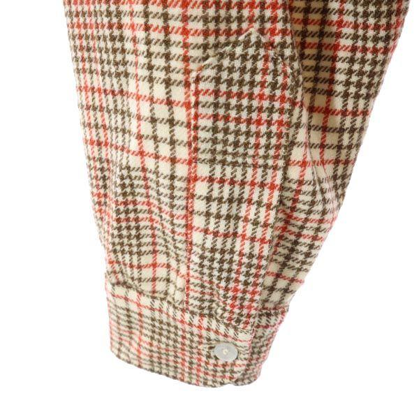 PENDLETON 70s Wool Vintage Made In USA Check Pattern Long Sleeve Shirt M Men's Used