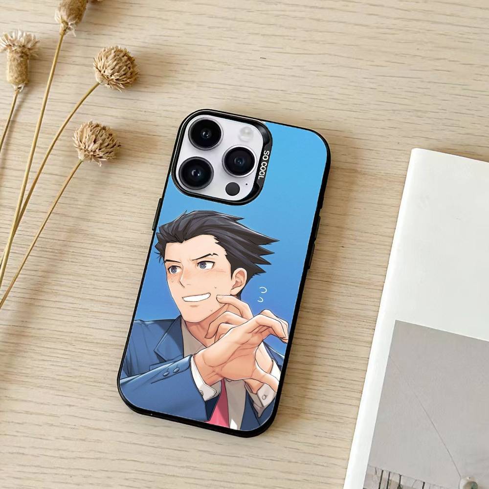 Game Ace A-attorney     Phone Case For iPhone 17,16,15,14,13,12,11,Pro Max,Plus Candy Silver Cover