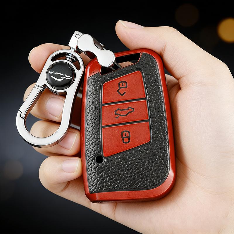 Auto Keyless Holder Shell Fob Keychain For Volkswagen VW Magotan Passat B8 For Skoda Superb A7 TPU Leather Car Remote Key Case Cover