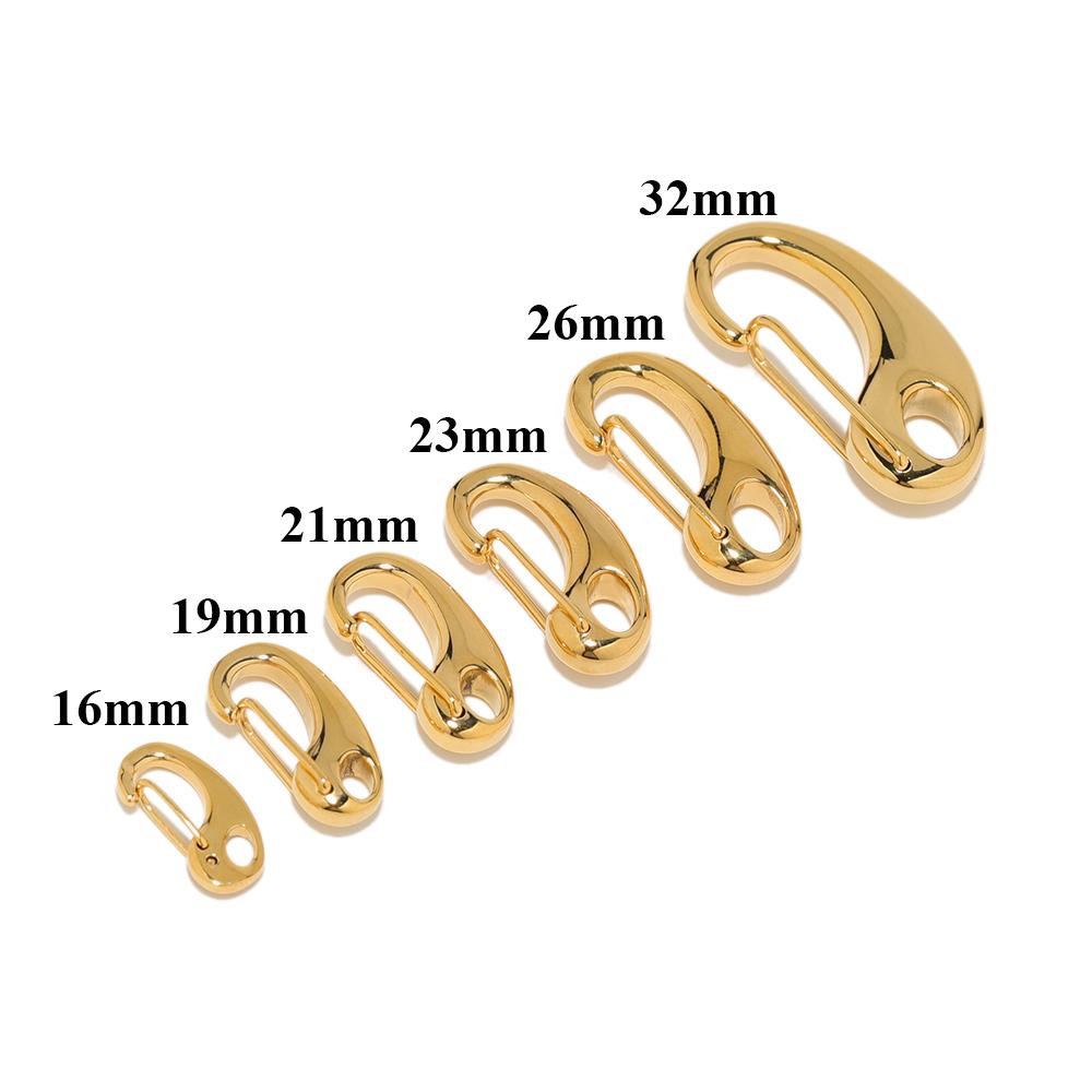 5Pcs Stainless Steel D Lobster Clasps Necklace Hooks Chains Connectors Bracelet Making DIY Jewelry Supplies Accessories