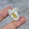 Citrine Gemstone Handmade 925 Sterling Silver Jewelry Ring Size 8 M-259