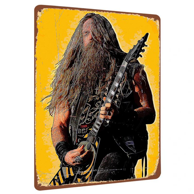 

Heavy Metal Guitarist Custom Metal Tin Sign Vintage Music Art Wall Decor for Home Bar Decoration 20x30cm（7.8x11.8inch）