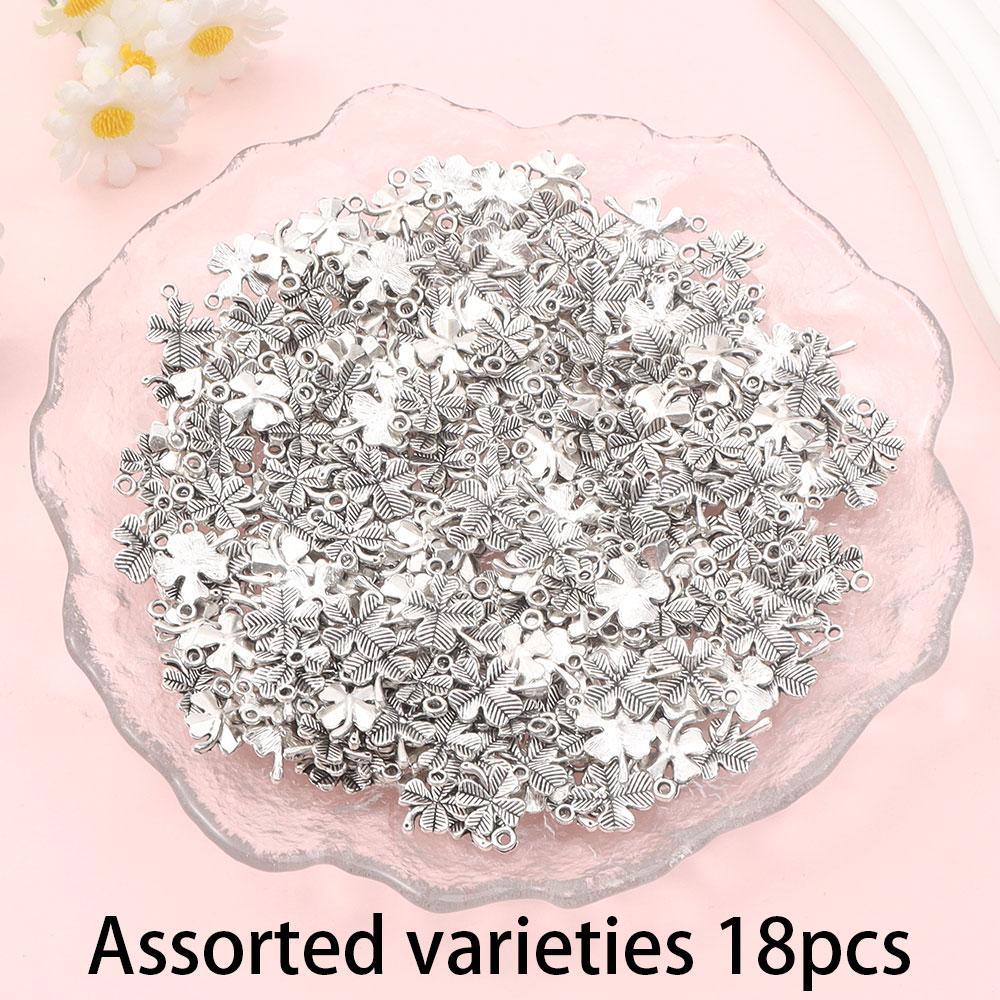 

9/18/27 шт. подвеска из сплава в виде клевера, подвеска в виде растения, бижутерия в виде четырехлистного клевера, серьги-браслеты на лодыжку для летнего пляжа своими руками 18pcs