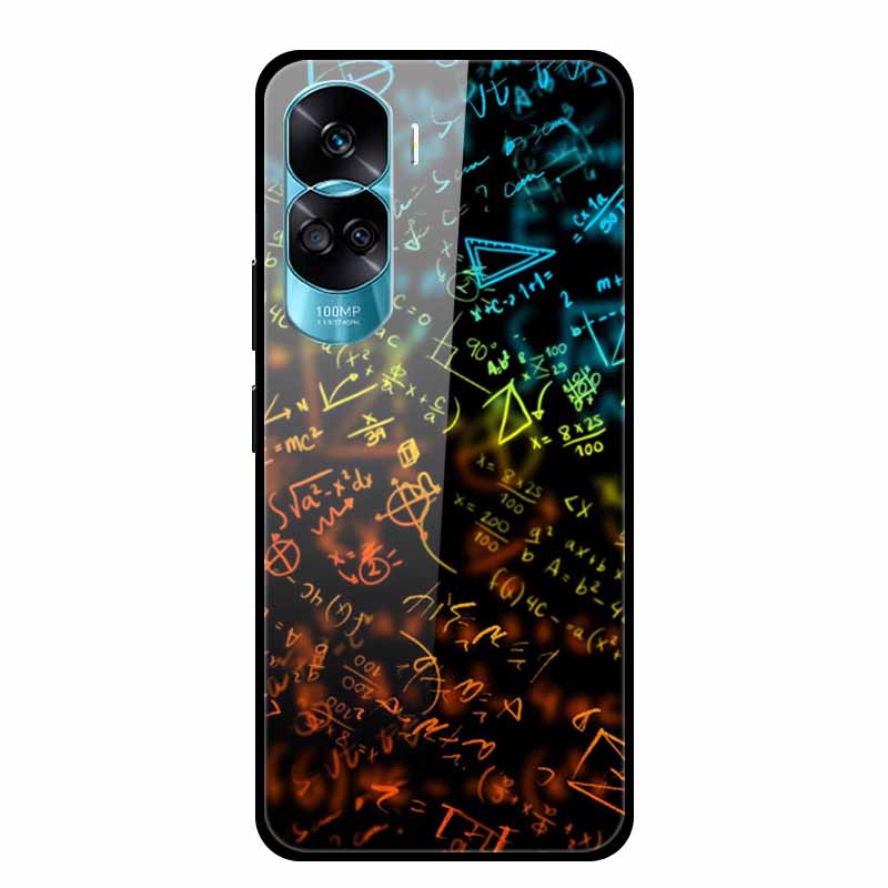 For Honor 90 Lite Case Honor90 Pro 5G Wolf Cats Tempered Glass Hard Covers for HuaWei HONOR 90 Pro 90Lite Protective Luxury Capa