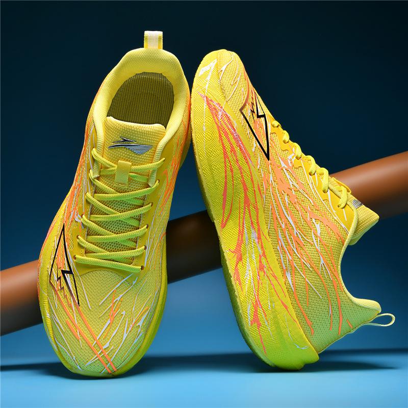 Autumn new carbon plate non-slip primary and secondary school sports shoes running racing shoes youth running shoes parent-child shoes
