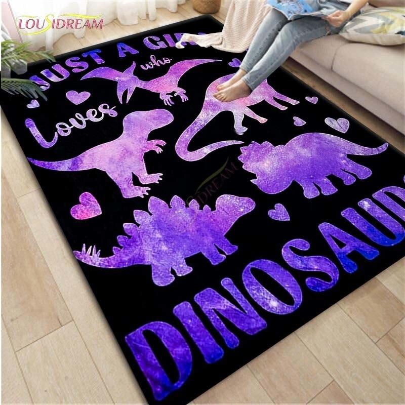 Jurassic Park Dinosaur Pattern Carpet Anti-Skid Area Floor Mat Rug Non-slip Mat Dining Room Living Room Soft Bedroom Carpet