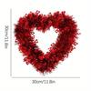 Top Quality Valentines Red Heart Shaped Wreath Decorative Hanging Garland Love Window Decoration for Wedding Engagement