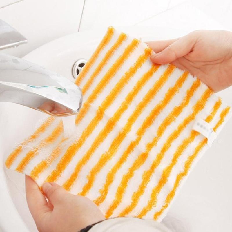 5PCS Wash Clean Towels Water Kitchen Colorful Dining Stripe