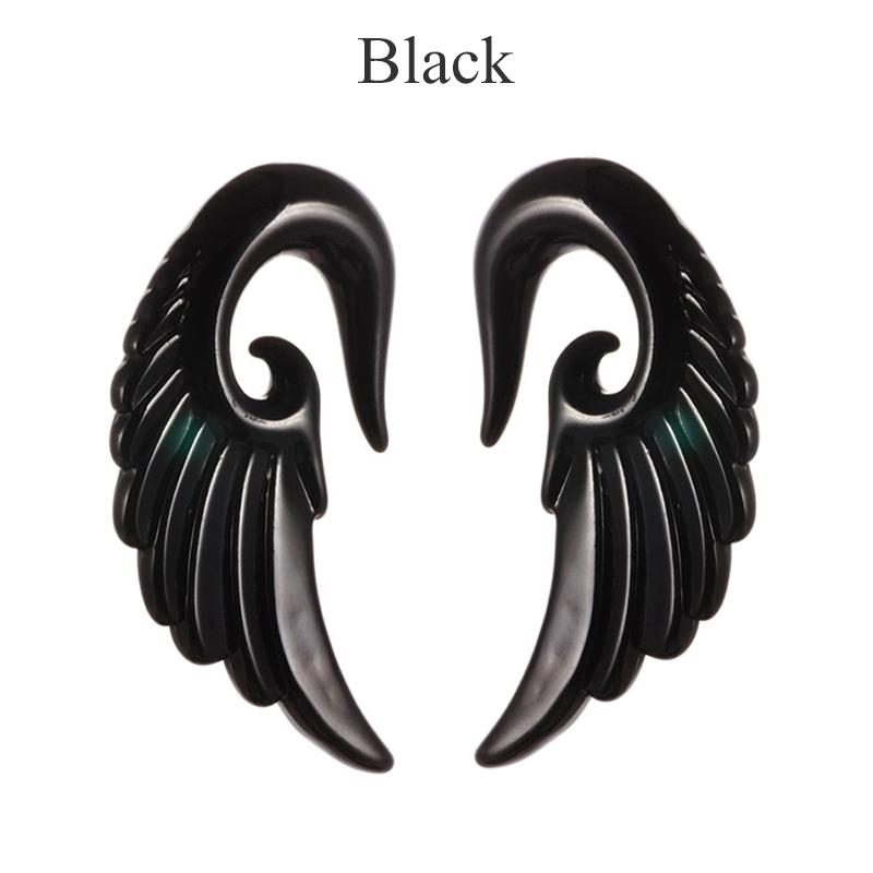1pcPunk Wing Taper Ear Expander Screw Ear Gauges Flesh Tunnels Plugs Earrings T 1pcPunk Wing Taper Ear Expander Screw Ear Gauges Flesh Tunnels Plugs Earrings T