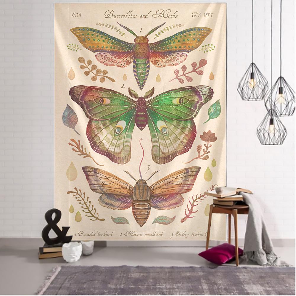 Teenage independent room decoration lace tapestry mushroom tapestry psychedelic sun, moon and stars tapestry