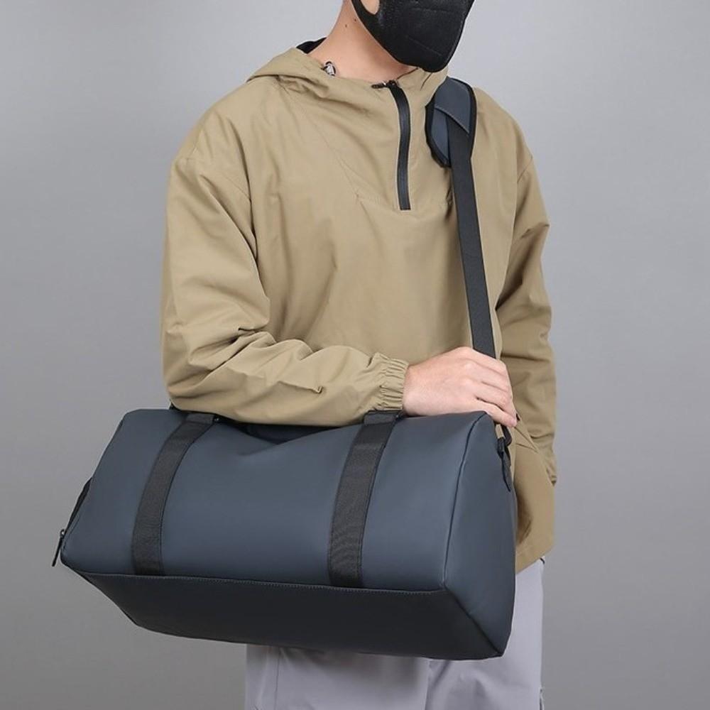 Solid Color Yoga Training Bag Oxford Cloth Travel Tote Bag Simple Sports Fitness Bag  Unisex