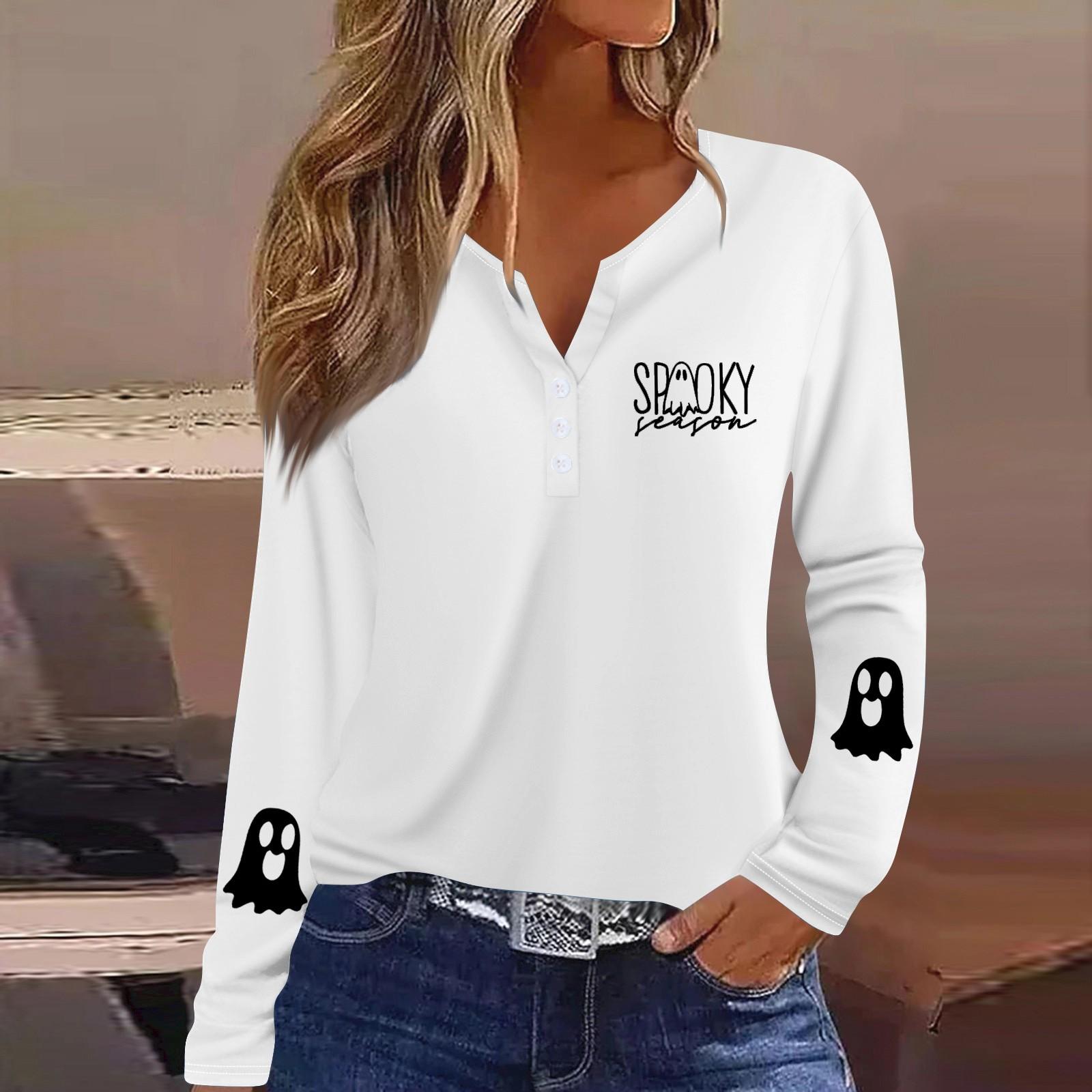 

Women s T Shirt Tee Button Floral Print Long Sleeve Daily Weekend Fashion Basic V-Neck Regular Top L