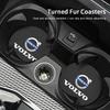 2Pcs Suede Leather Coaster Car Water Cup Anti-slip Pad Mat Auto Interior For Volvo XC60 XC90 V40 V60 S60 V50 V90 S80 C40 V70 C30