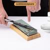 Akizora Knife Sharpening Stone, 400mm, 1000mm, 3000mm, 8000mm, Double-Sided Whetstone Set, Bamboo Non-Slip Stand, Fixed Angle Holder for Surface Resur