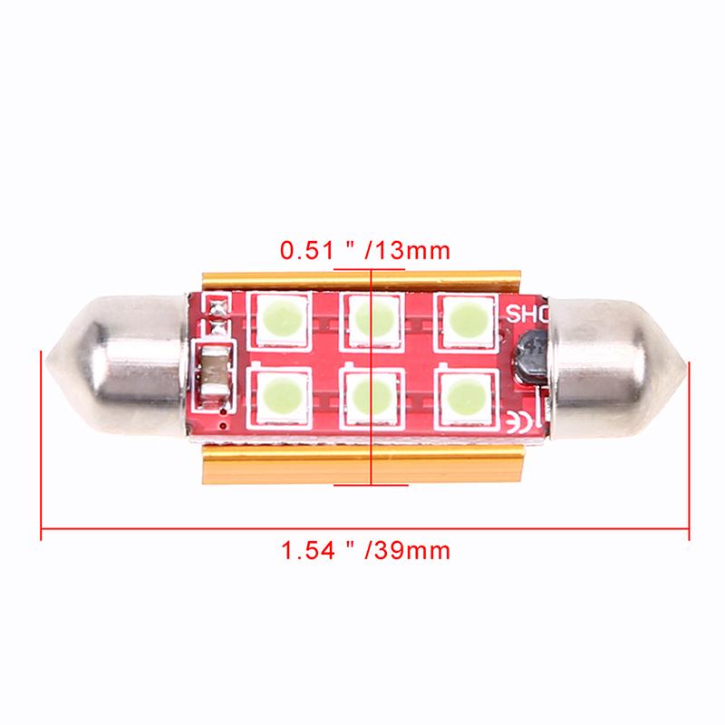 Festoon Canbus 31/36/39/41mm LED Canbus Error Free 4/6SMD 3030 LED Car Interior Light Bulbs Auto Reading Lights White/Ice Blue