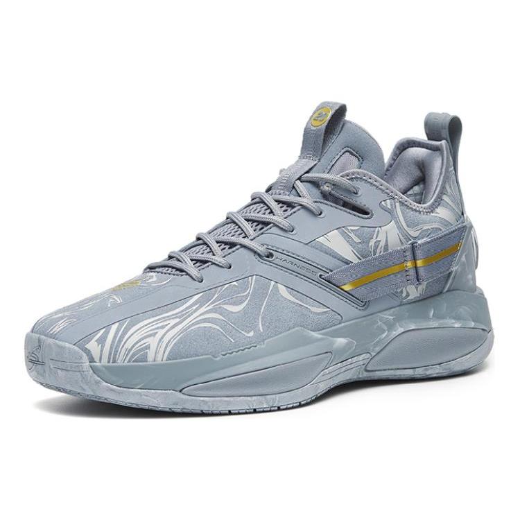 New ANTA GH3 Basketball Shoes Men Low Top Marble/Gray 112241103-5