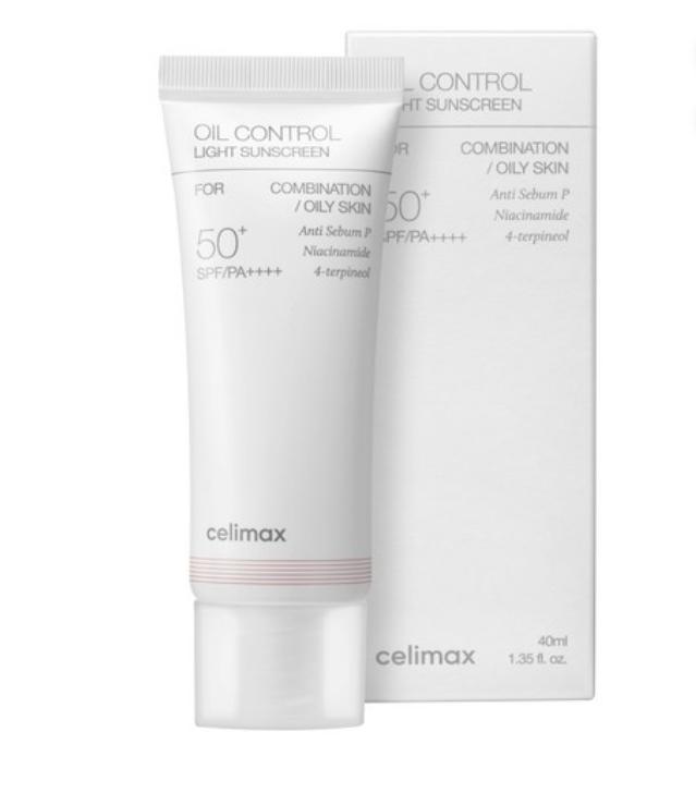 Celimax Oil Control Light Sunscreen SPF50+ PA++++ 40ml Sebum Control Lightweight Daily UV Protection 1 ea