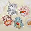 Cartoon embroidery hand towel hanging style hand towel hanging style cute living room bedroom ins home use