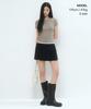 MUSINSA STANDARD WOMAN Women'S Layered Hem Slim T-Shirt [Dusty Beige]