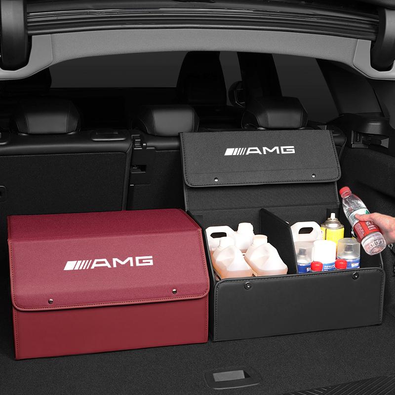 PU Car Trunk Storage Box Portable Travel Organizer Tools Box For Mercedes Benz AMG Smart Fortwo 451 450 453 EQ Forfour Key ring