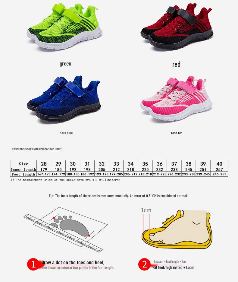 Baskets d'été respirantes en Flyknit colorées pour enfants pour l'école - Tendance et confortables pour garçons et filles