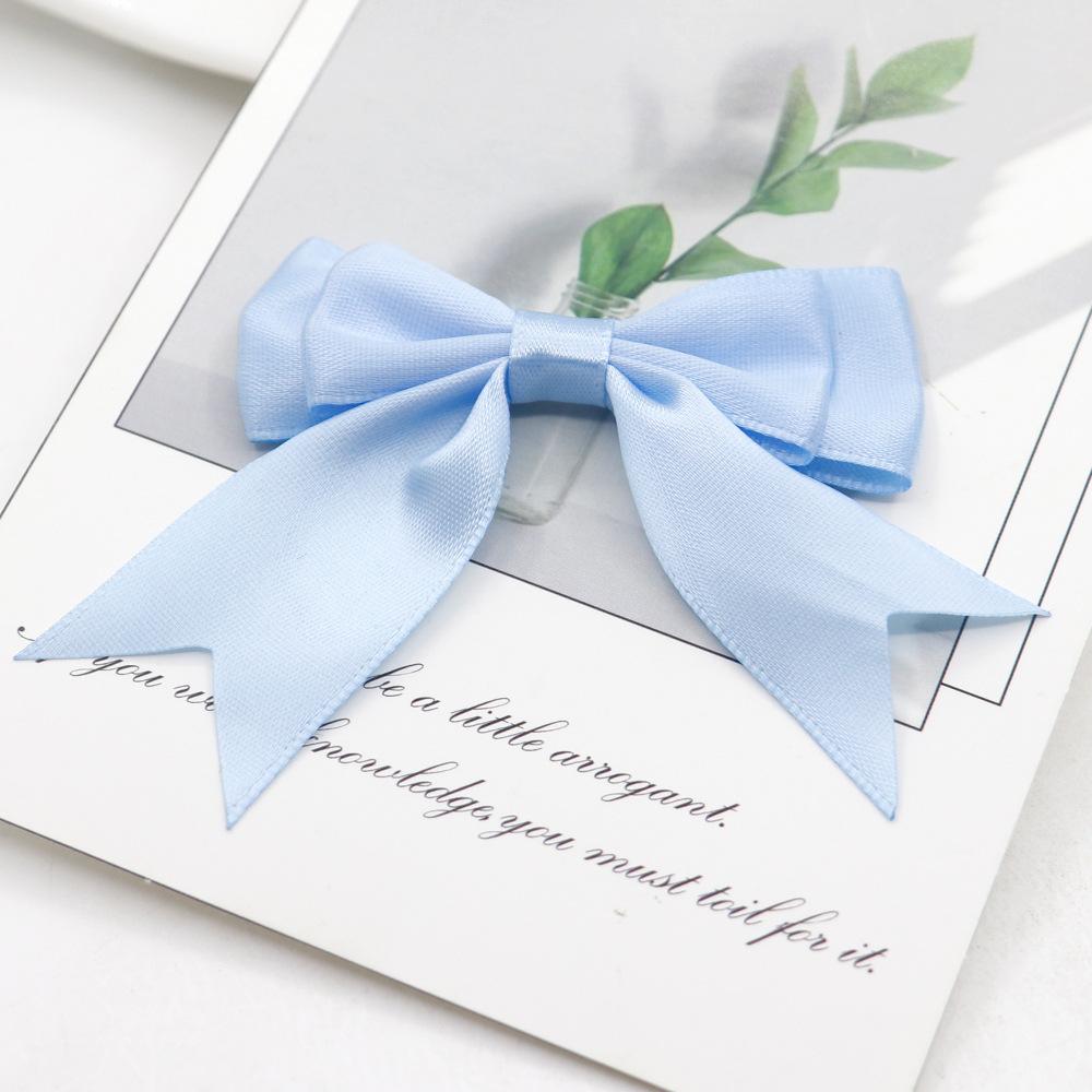 2,5 cm Polyester mit Schwalbenschwanz-Wickelbund Schleife DIY Handgefertigte Blume