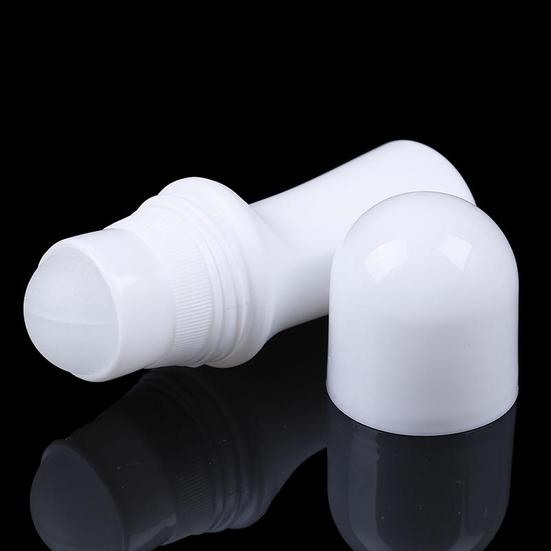 5Pcs 30Ml Plastic Roll On Bottle White Deodorant Container Essential Oil Perfume