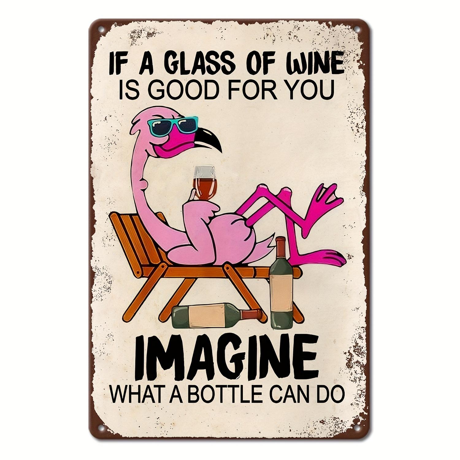 

Винтажные металлические жестяные таблички, декоративная табличка и статуэтки Представьте, на что способна бутылка вина Забавный постер Подходит 20x30cm белый