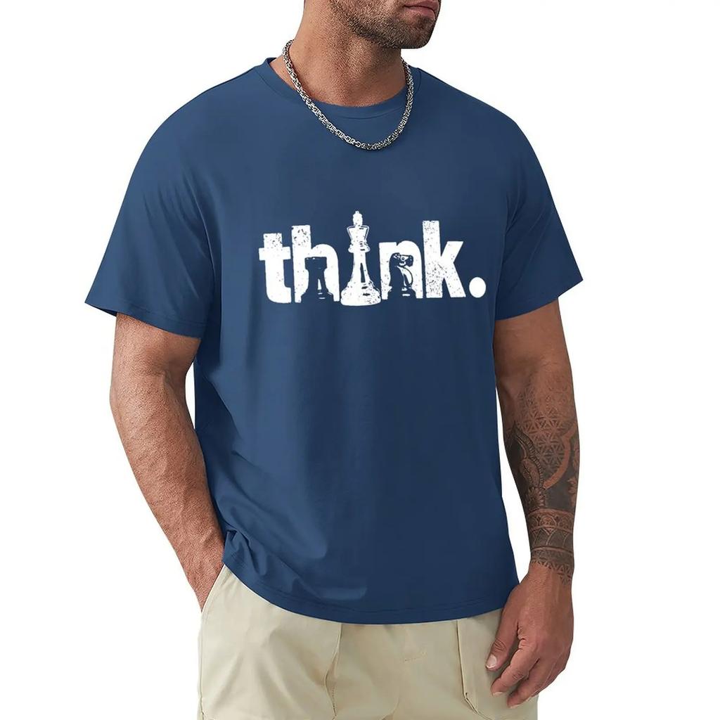 Funny Chess Think Vintage T Shirts Graphic Cotton Streetwear Short Sleeve Birthday Gifts Summer Style T-shirt Mens Clothing