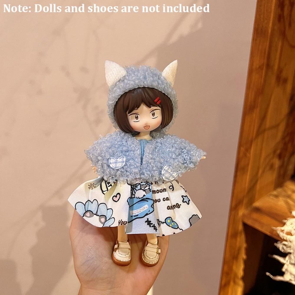 

Pretty Doll Outfit Set Sweater Coat Doll Dress Trendy 1/8 1/12 BJD Doll Clothes Girl Toy Gift 11