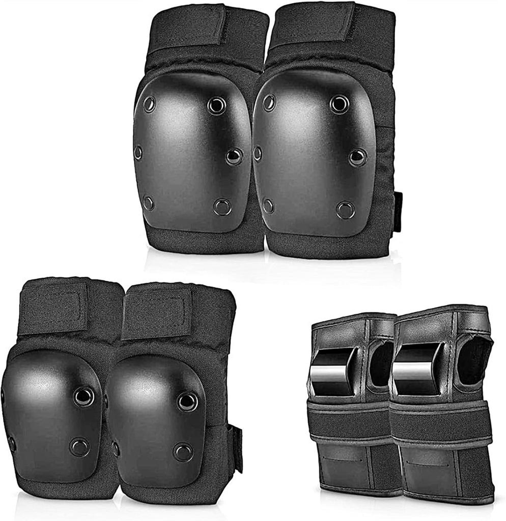 Knee Pads Elbow Pads Wrist Guards Fit For Adult Youth 6 In 1 Protective Gear Set Fit For Skateboarding Biking Roller Skating Cycling Out