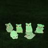 6Pcs DIY Garden Decors Cute Luminous Piggy Miniature Figurines Pig Cake Toppers