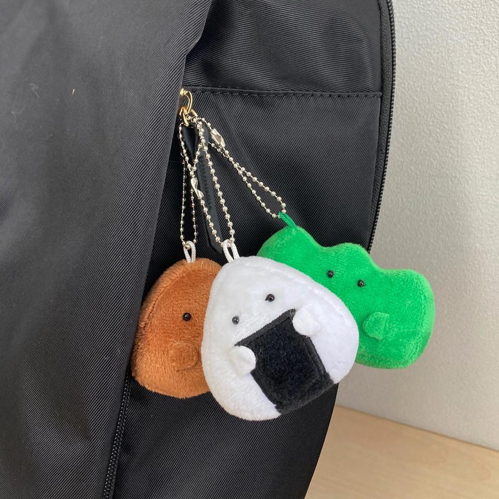 Ippinsha Gyutto Onigiri-san Nori Onigiri-san Mascot Plush Toy Mini with Chain, Gift 47031
