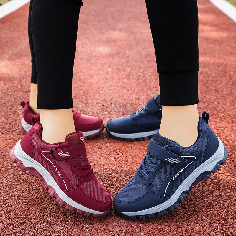 Spring And Autumn Sports Shoes Couple Middle-Aged Velcro Walking Shoes Elderly Mountaineering Dad Shoes