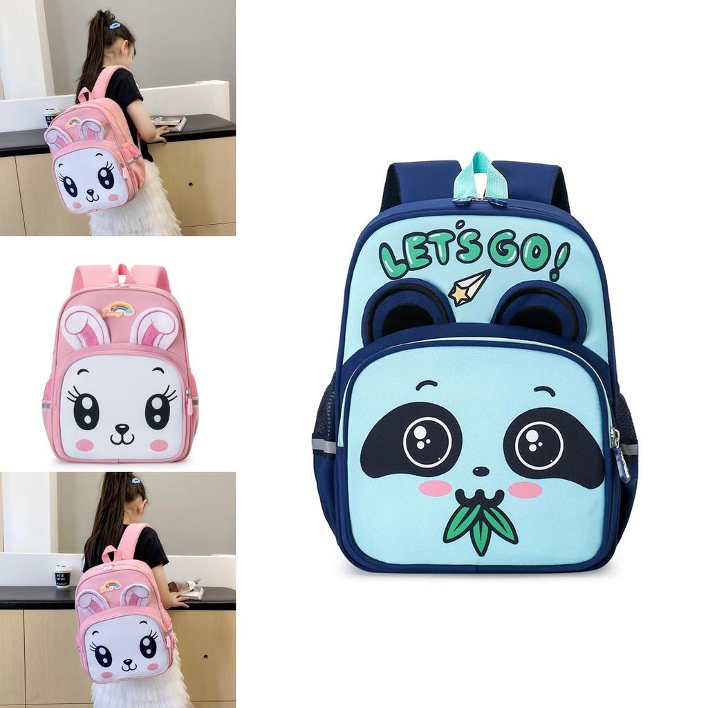Trendy Lightweight Nylon Kindergarten Backpack For Kids Cute Cartoon Design Unisex