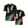 Mens Mexico Flag 3D Printed Short Sleeve T-Shirt Loose Fit Breathable Sport Tee Football Fans