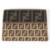 FENDI Zucca logo Zucchino Compact wallet Folded wallet Leather/PVC Brown/Beige