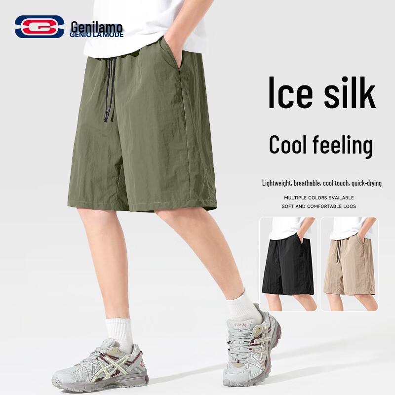 

GENIOLAMODE Men s Summer Relaxed Breathable Shorts 3XL