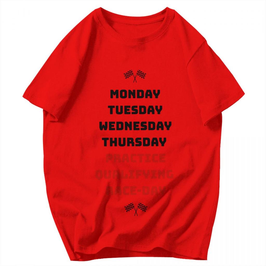 Men T Shirt Race Week Funny Gifts Idea Y2K Graphic Oneck Unisex Clothes T Shirts