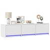 White LED TV Cabinet 165 x 34 x 40 cm Engineered Wood