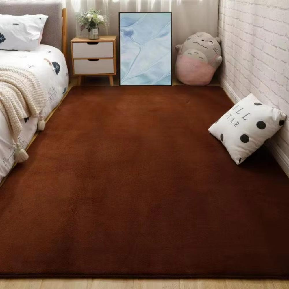 Modern Solid Colors Theme Carpet Bedroom Bedside Soft Nonslip Rug Living Room Sofa Decor Carpet Lounge Coffee Table Floor Mat