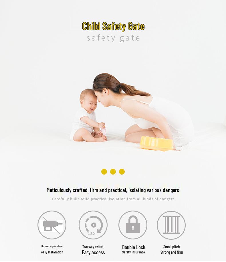 Child & Pet Safety Gate: No-Drill Stair & Door Guard Fence